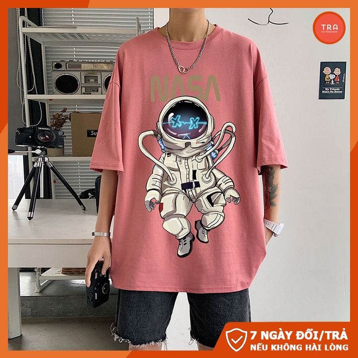 Áo thun form rộng unisex chất mát co dãn 4 chiều in NASA lạ mắt NTL111 | BigBuy360 - bigbuy360.vn