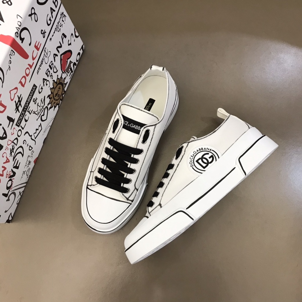 Giày sneaker nam da thật thời trang cao cấp Docle & Gabbana DG phong cách trẻ trung, cá tính