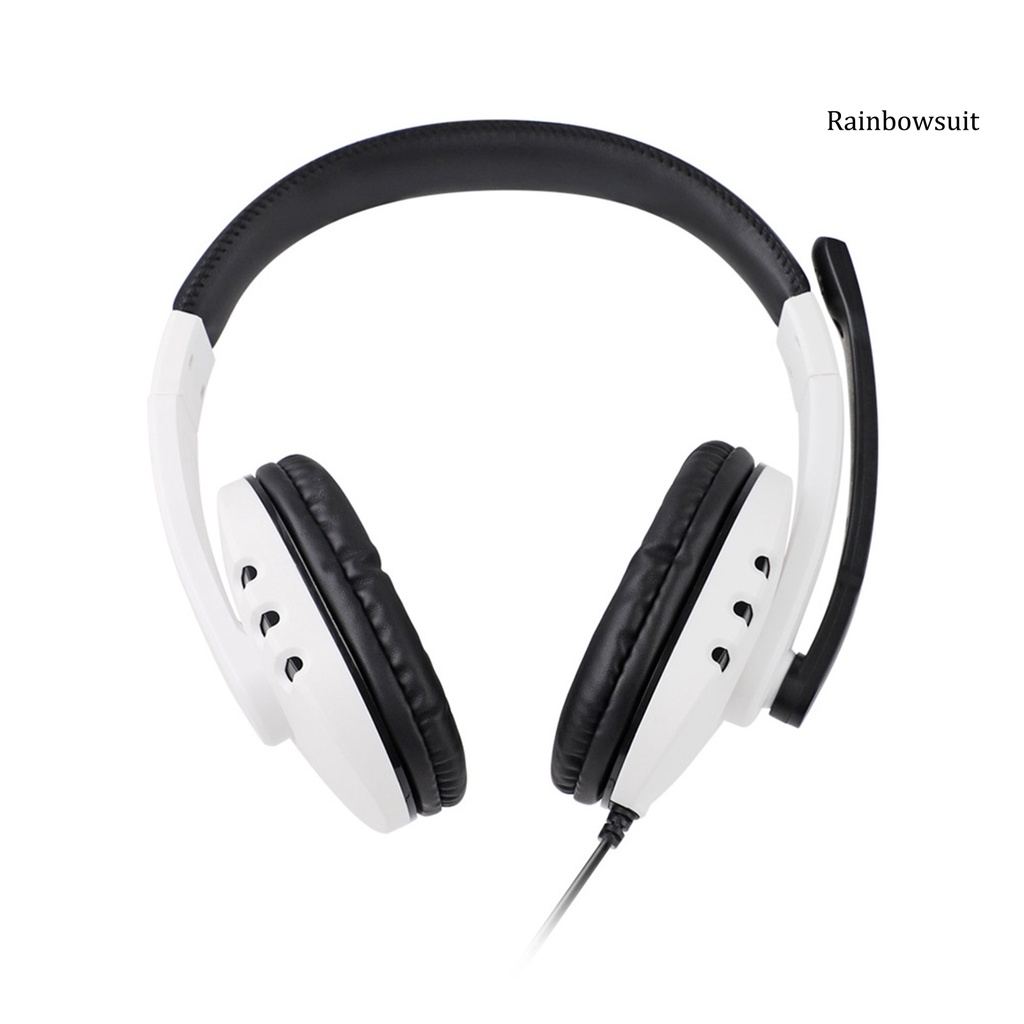 RB- Headset Wired Stereo Surround Plastic Head-mounted Gaming Headphone for PS5 PS4 Pro/Slim