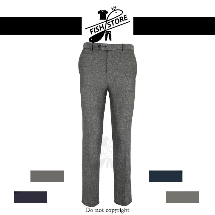 Quần tây nam công sở cho trung niên, ống vừa, vải không xù lông | BigBuy360 - bigbuy360.vn