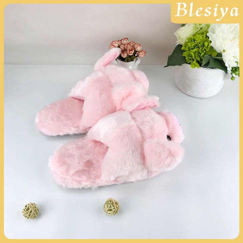 Dép Bông Đi Trong Nhà Mềm Mại Ấm Áp Hình Chú Heo Hoạt Hình Cho Nữ