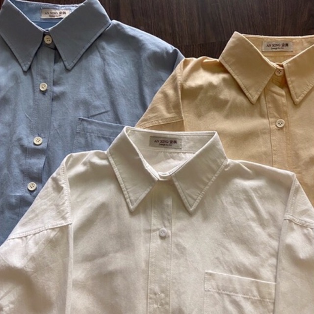 Áo Sơ Mi Đũi Thô Một Túi Bên Ngực