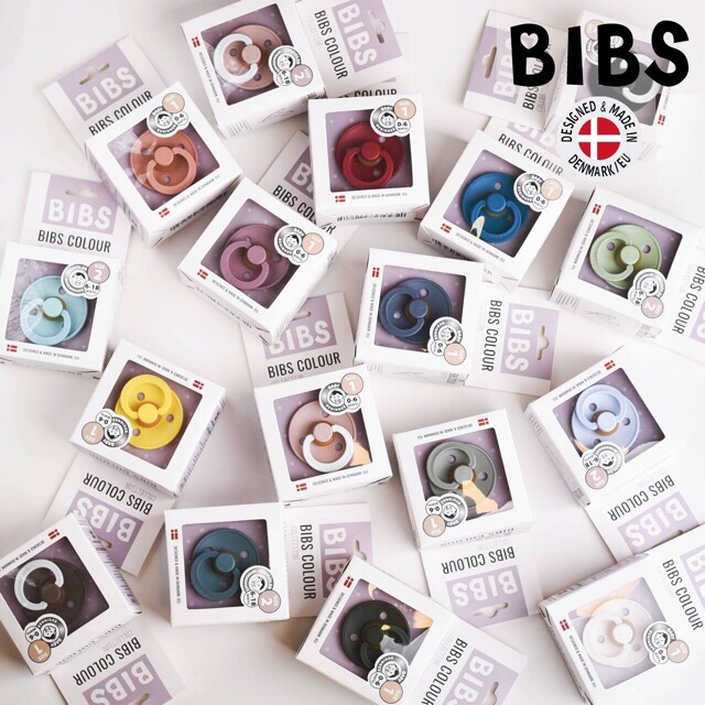 Ti Giả BIBS Đan Mạch Chính Hãng Cho Bé Kèm Nắp Trứng size 0- 6m và 6-18m bé nào cũng mê