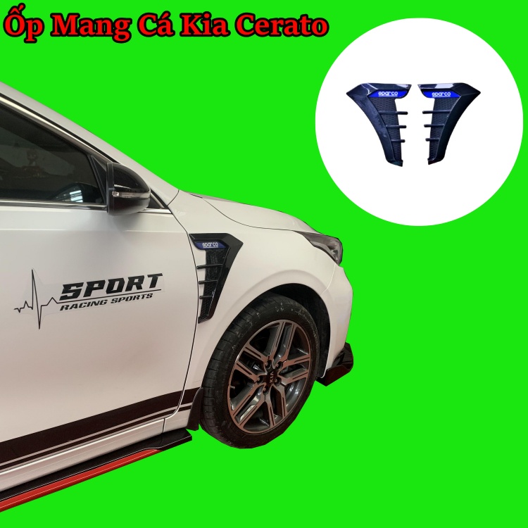 Ốp Mang Cá Thể Thao Sparco Độ Cho Xe Kia Cerato Hàng Loại 1