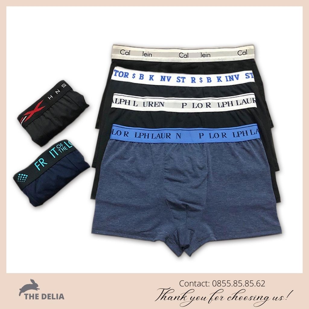 Combo 5 quần sịp nam, quần lót nam cotton lạnh co giãn 4 chiều thấm hút mồ hôi