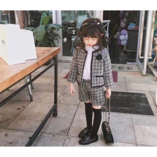 Set áo quần dạ kẻ