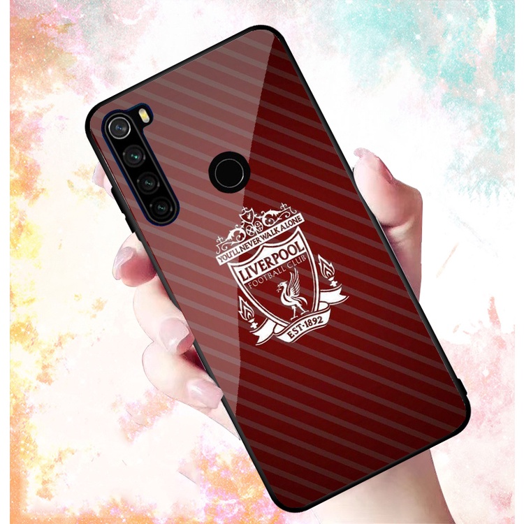 Ốp Lưng XIAOMI REDMI NOTE 8 mặt kính cường lực cao cấp In hình Câu Lạc Bộ Bóng Đá