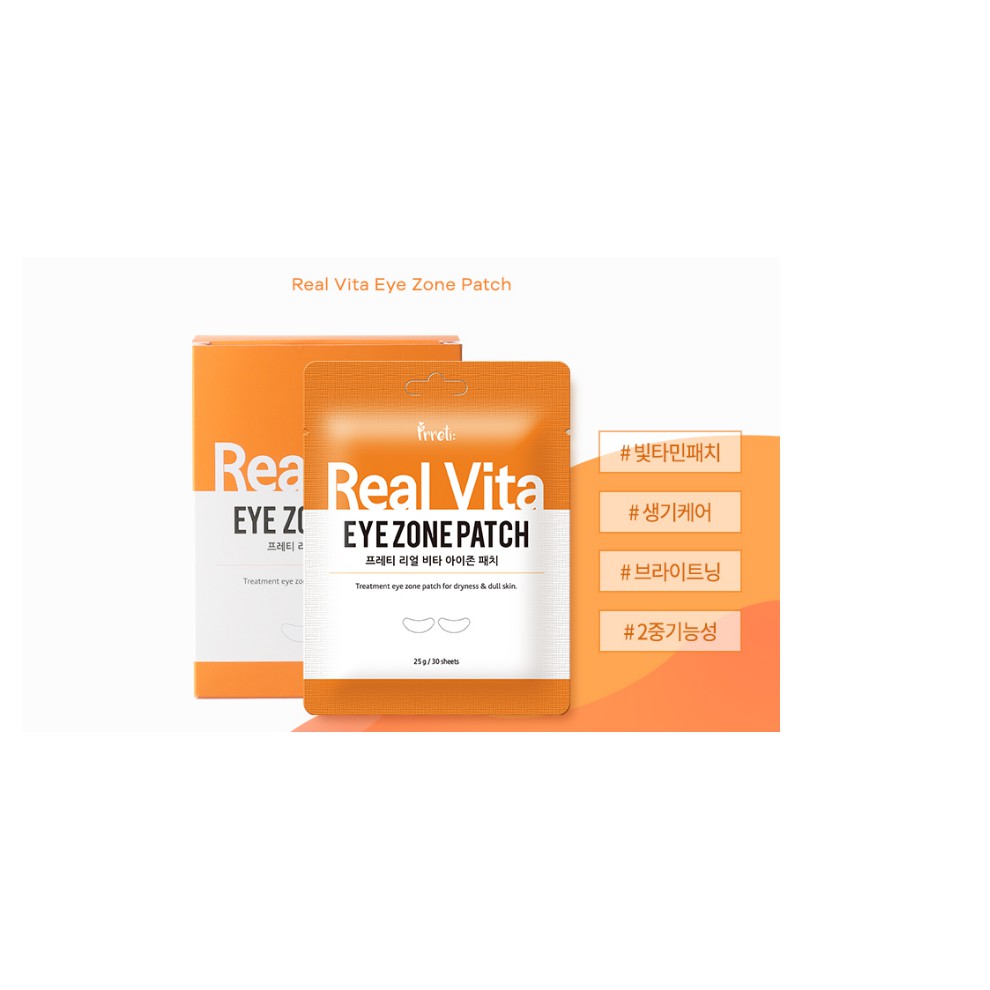 1 túi 30 miếng Mặt nạ cho mắt Prreti Real Vita Eye Zone Patch