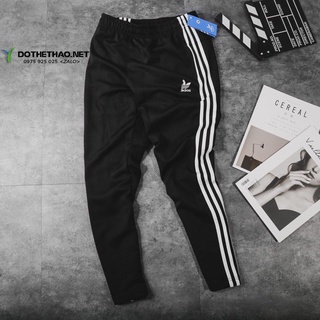 Quần Dài Thể Thao 3 Sọc Ống Suông Nam Co Giãn Tốt