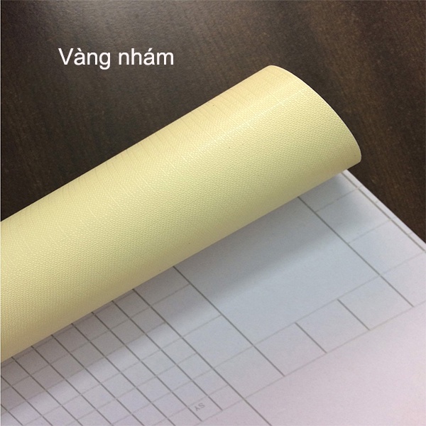 Giấy dán tường màu vàng nhạt nhám giá bán 1m x 45cm, decal dán tường vàng nhạt nhám - AZEVA