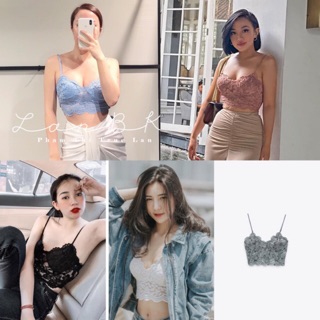 [ORDER-ẢNH THẬT]A006 Áo 2 dây ren Zara nhiều màu xuất xịn