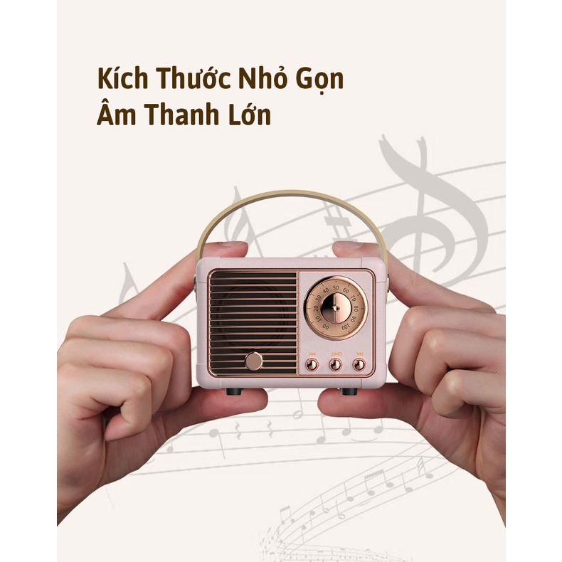 Loa Bluetooth Mini RETRO, Loa Di Động Cổ Điển, Loa Máy Tính, Để Bàn Trang Trí Phòng, Quán Cafe