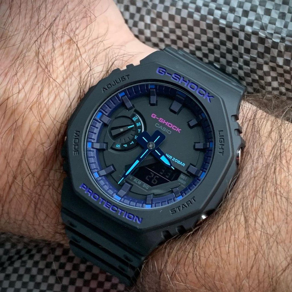 Đồng hồ Nam Dây Nhựa Casio G-Shock GA-2100VB-1A chính hãng bảo hành 5 năm Pin trọn đời