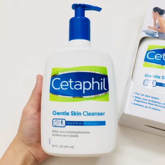 [Mã SKAMLTSM9 giảm 10% đơn 99K] [Hàng USA] Sữa rửa cho da mặt & toàn thân Cetaphil Gentle Skin Cleanser 591ml