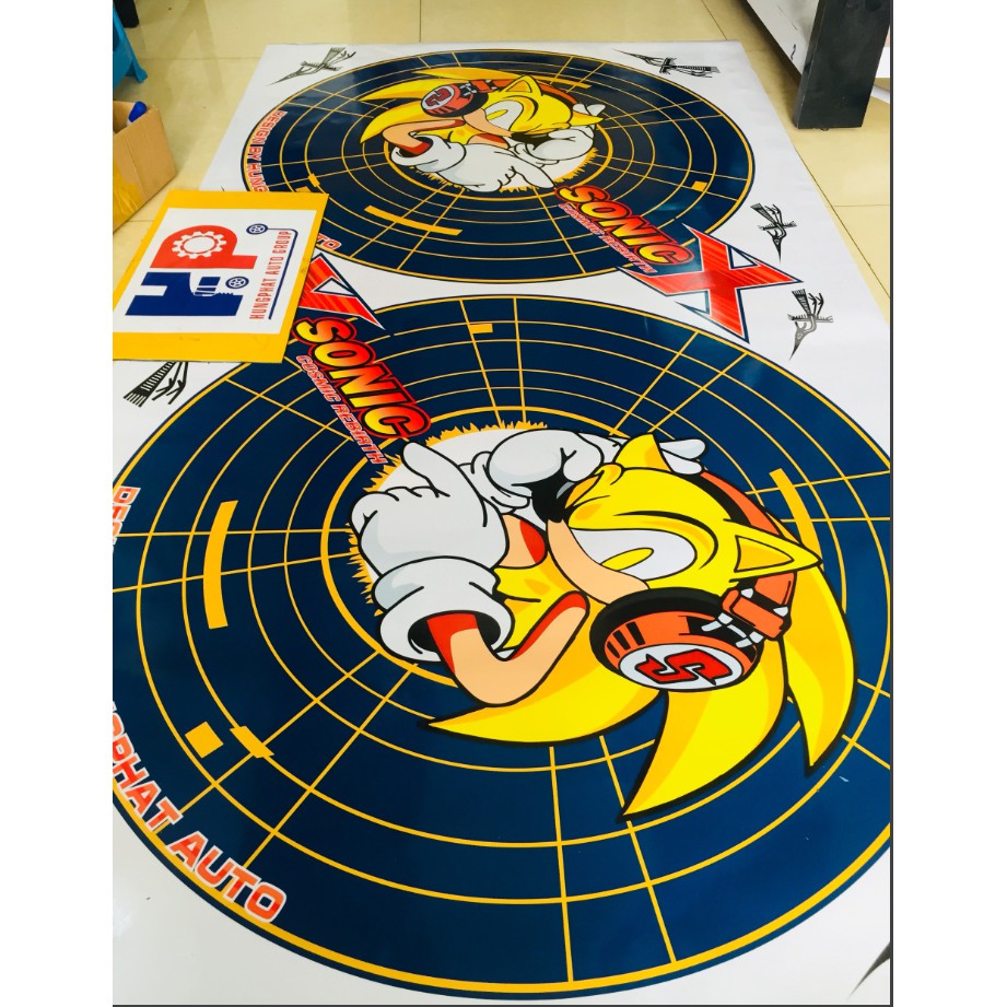 Tem decal dán ô tô xe tải   Kiểng Hình SONIC Cho Mọi Loại Xe - ĐỦ KÍCH THƯỚC - ĐỦ MÀU