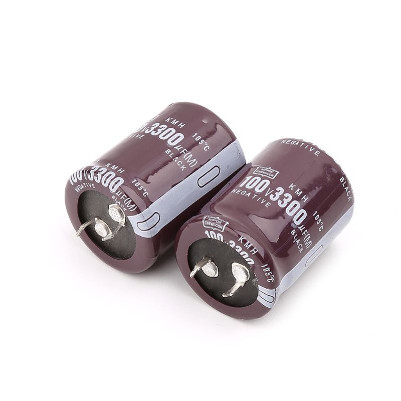 Set 2 tụ điện bằng nhôm màu mạ điện 100V 3300uF dùng cho TV LCD