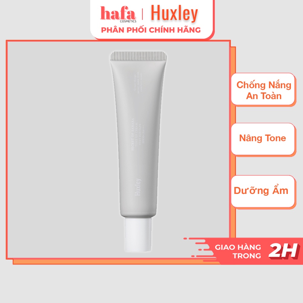 Kem chống nắng nâng tone và dưỡng ẩm da Huxley Tone Up Cream; Stay Sun Safe SPF50+ PA+++