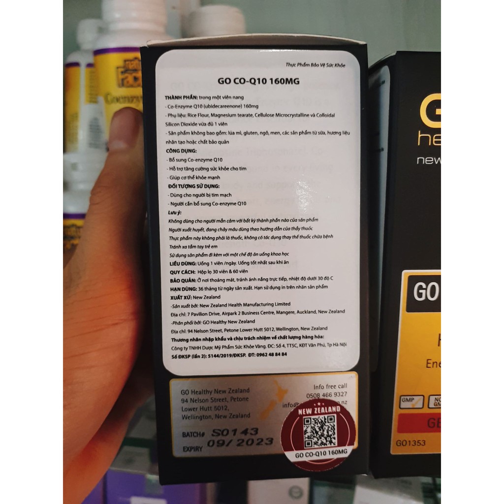 Viên Uống Bổ Tim GO CO-Q10 160MG - HỖ TRỢ GIẢM QUÁ TRÌNH LÃO HÓA TIM MẠCH