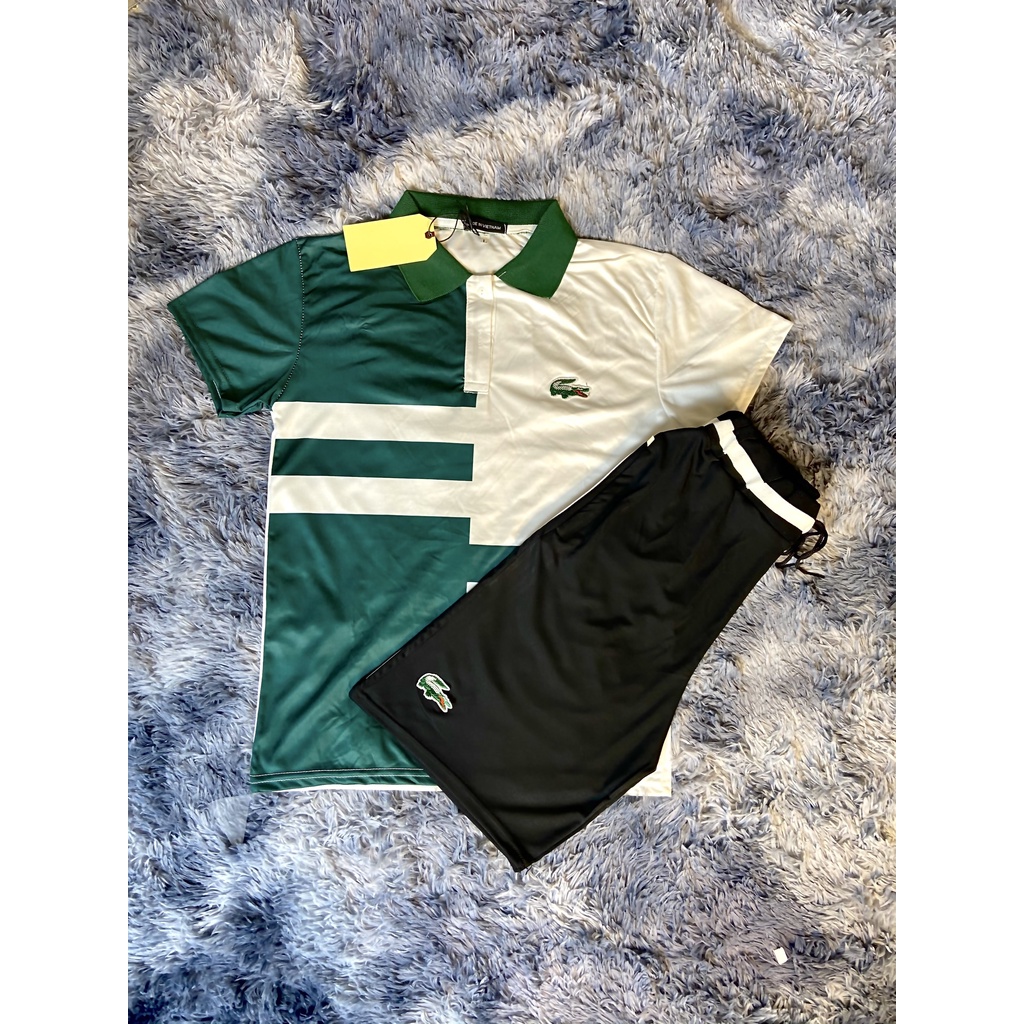 bộ thể thao nam logo cá sấu phối thân basic , form rộng oversize , bộ thể thao nam unisex