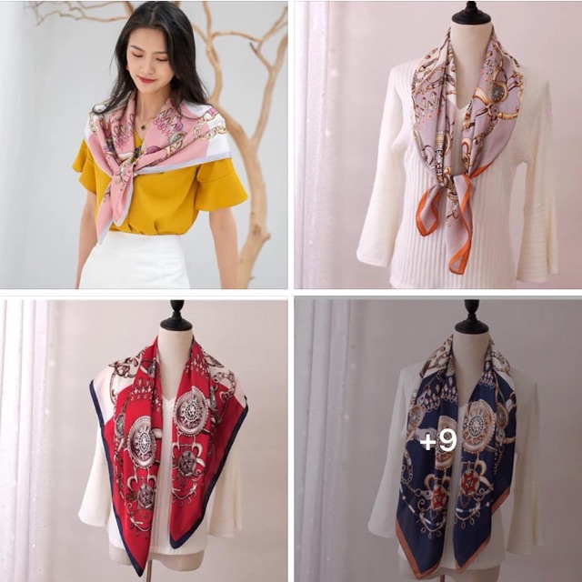 Khăn lụa vuông size 90x90.