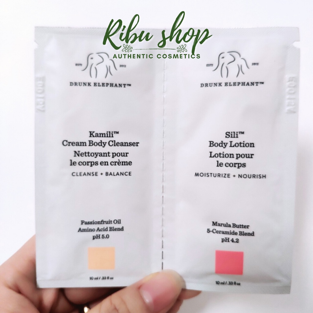 Tổng hợp mẫu thử dưỡng da Drunk Elephant sample gói có sẵn - Ribu shop