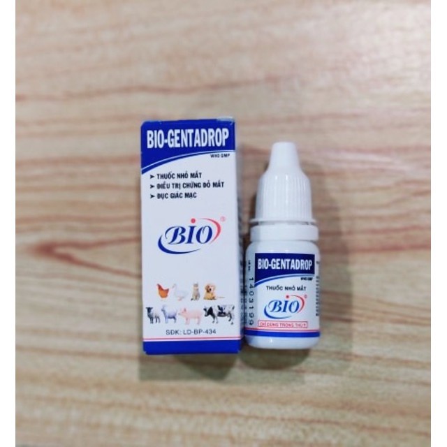 Nhỏ mắt cho chó mèo Bio Genta drop 10ml -  trị đau mắt đục giác mạc viêm đỏ ngứa vệ sinh mắt thú cưng