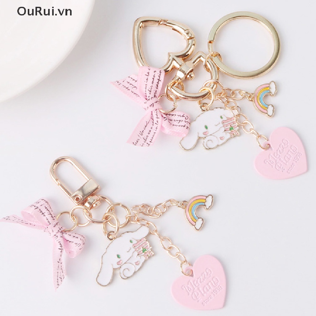 {RUI} Móc Khóa Xe Hơi / Túi Xách Trang Trí Hình Mưa Hồng Dễ Thương {OuRui.vn}