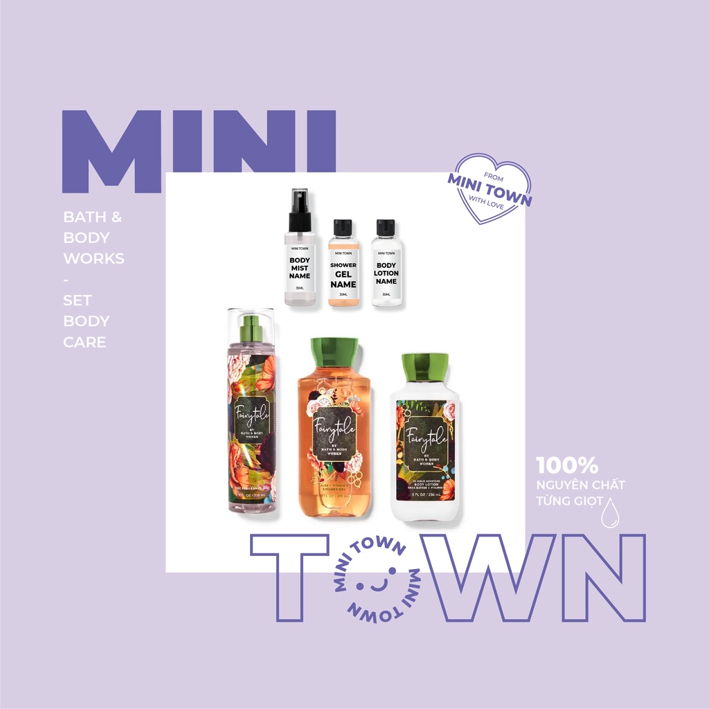 FAIRYTALE - Xịt Thơm Body Mist Sữa Dưỡng Thể Body Lotion lưu hương toàn thân Bath & Body Works