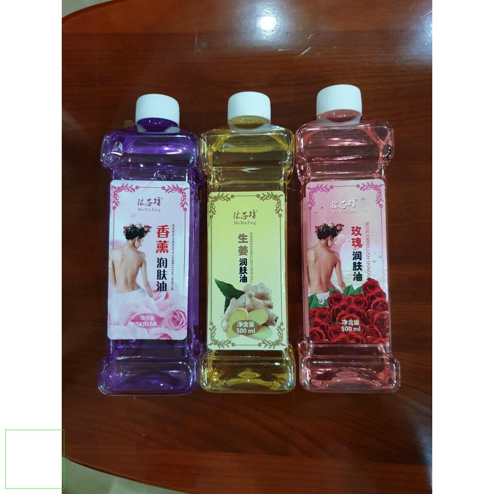 Dầu massage body gừng, hoa hồng, lavender, oliu giá sỉ