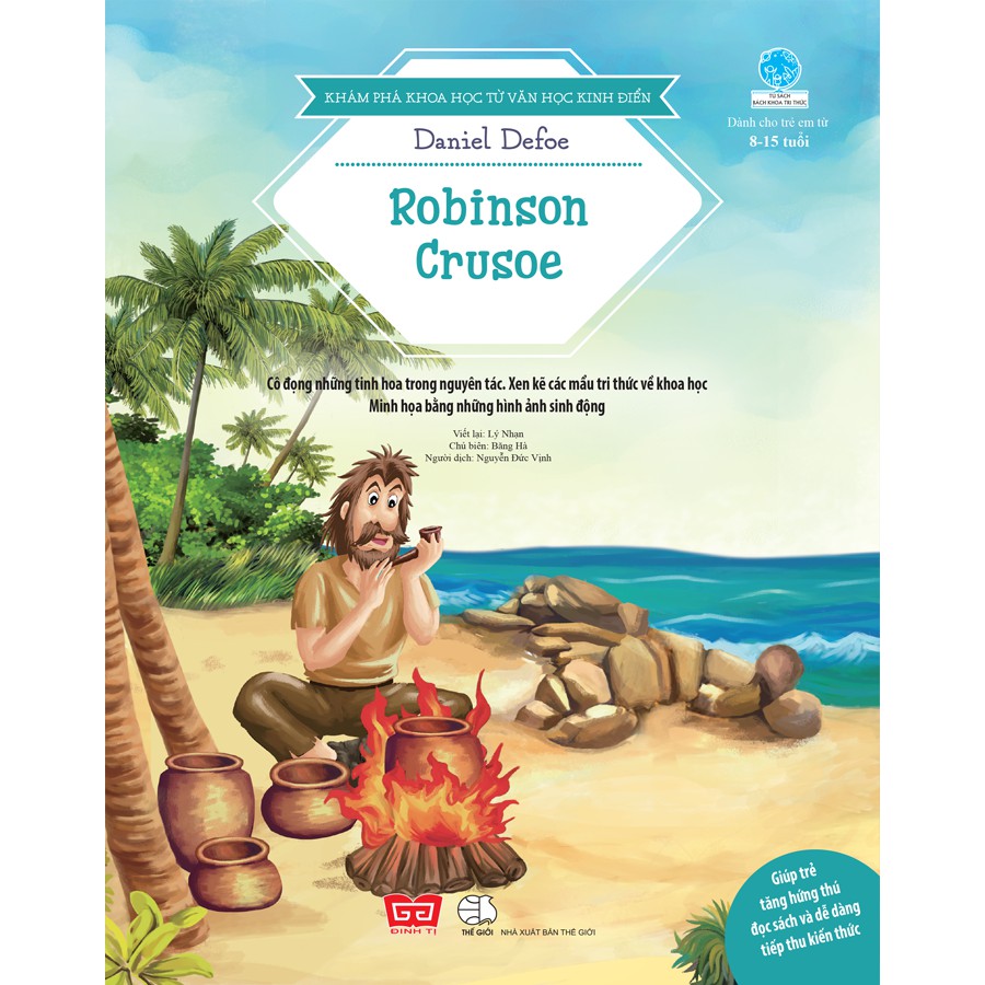 Sách - Khám phá khoa học từ văn học kinh điển - Robinson Crusoe