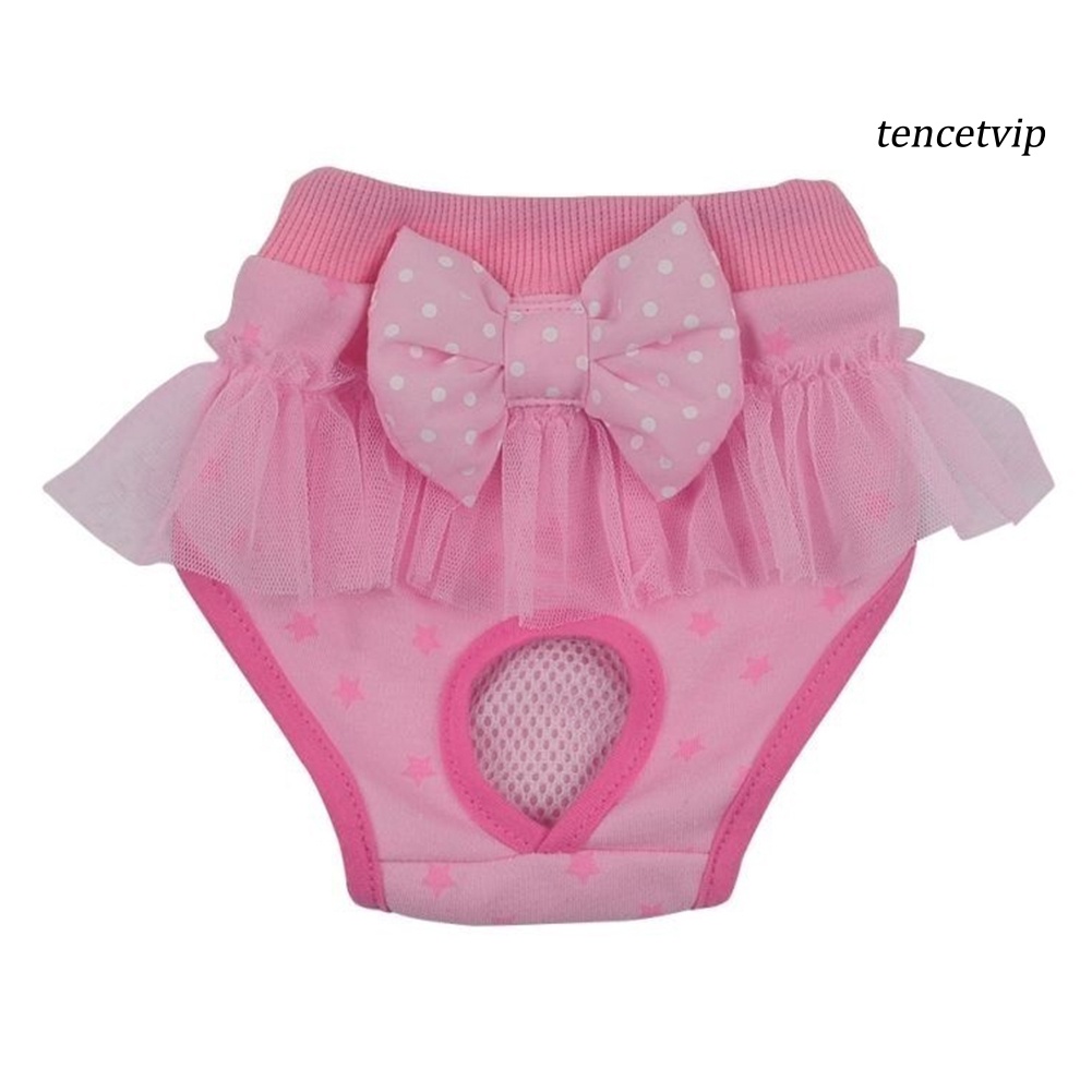 Quần Tã Cotton Đính Nơ Xinh Xắn Cho Cún Cưng