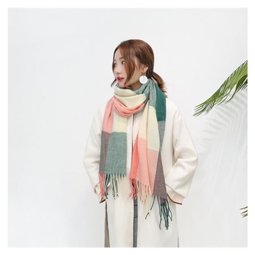 Khăn quấn cổ Kẻ Caro Lớn - Kẻ