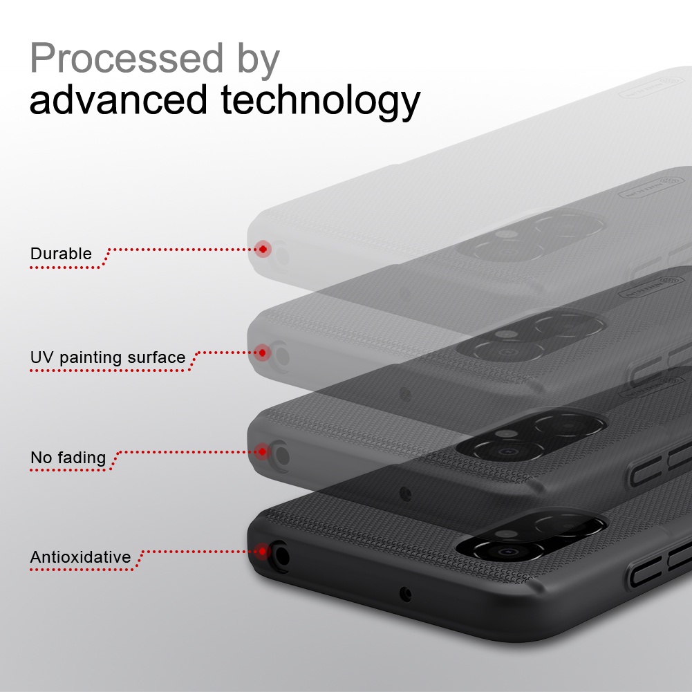 Ốp Điện Thoại Nillkin Bằng PC Cứng Siêu Mỏng Mặt Nhám Chống Sốc / Dấu Vân Tay Cho Poco M4 5G