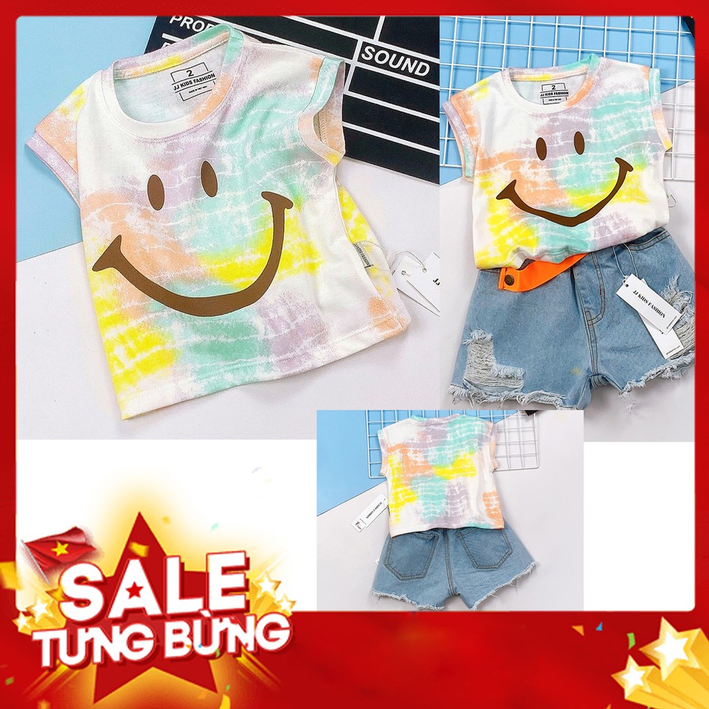 Bé gái, áo croptop, 100% cottonm kiểu áo cánh dơi rộng rãi-SHOP BỐN MÙA