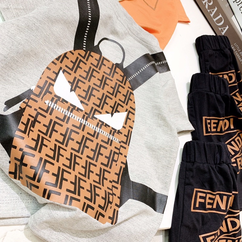 Bộ Fen di in balo siêu ngầu cho bé trai - BFB