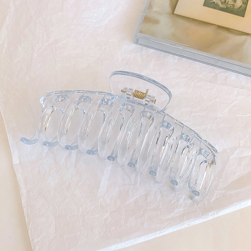 Kẹp tóc màu trong suốt đơn giản kiểu Hàn Quốc