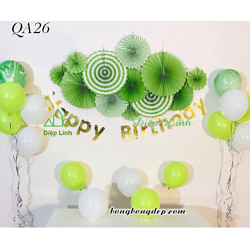 Combo Bộ HPBD Quạt Giấy Đơn Giản