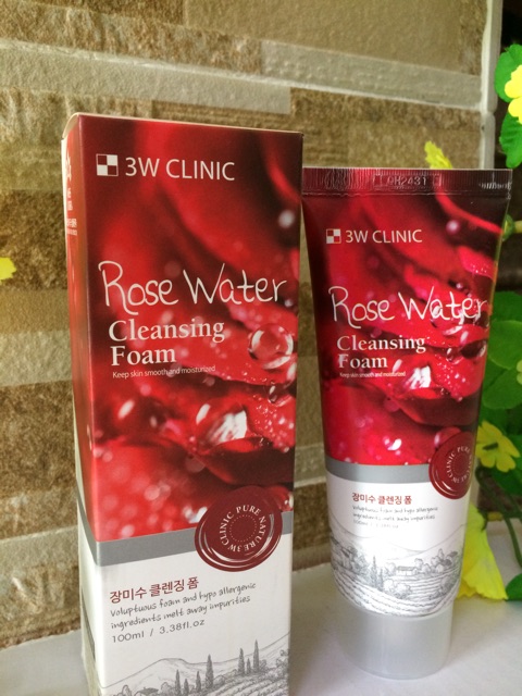 Sữa rửa mặt hoa hồng 3W Clinic Rose Water Foam Cleansing | WebRaoVat - webraovat.net.vn