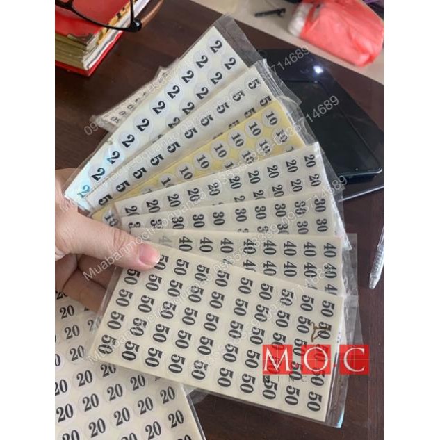 Bảng tem dán size các loại -tem dán size_Sticker dán size mac_Nhãn Size quần áo in lấy ngay