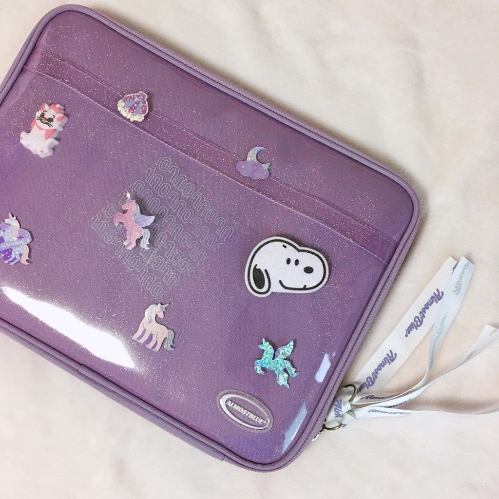 Túi đựng laptop/ máy tính bảng trong suốt phong cách Hàn Quốc 11/13/15 inch chuyên dụng
