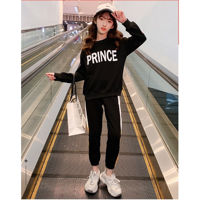 Set bộ quần áo thu đông cho bé gái 4-14 tuổi mẫu Prince. Thiết kế cá tính, đường may kỹ.MA90
