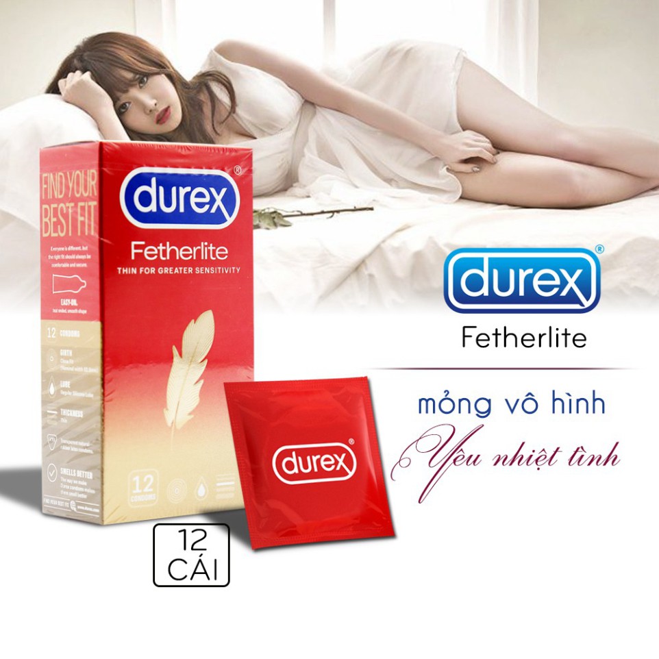 [Siêu Khuyến Mãi] Bộ 2 Hộp Bao Cao Su Siêu Mỏng Durex Fetherlite &amp; Durex Perfoma - Bcs Kéo Dài Thời Gian, Tăng Khoái Cảm