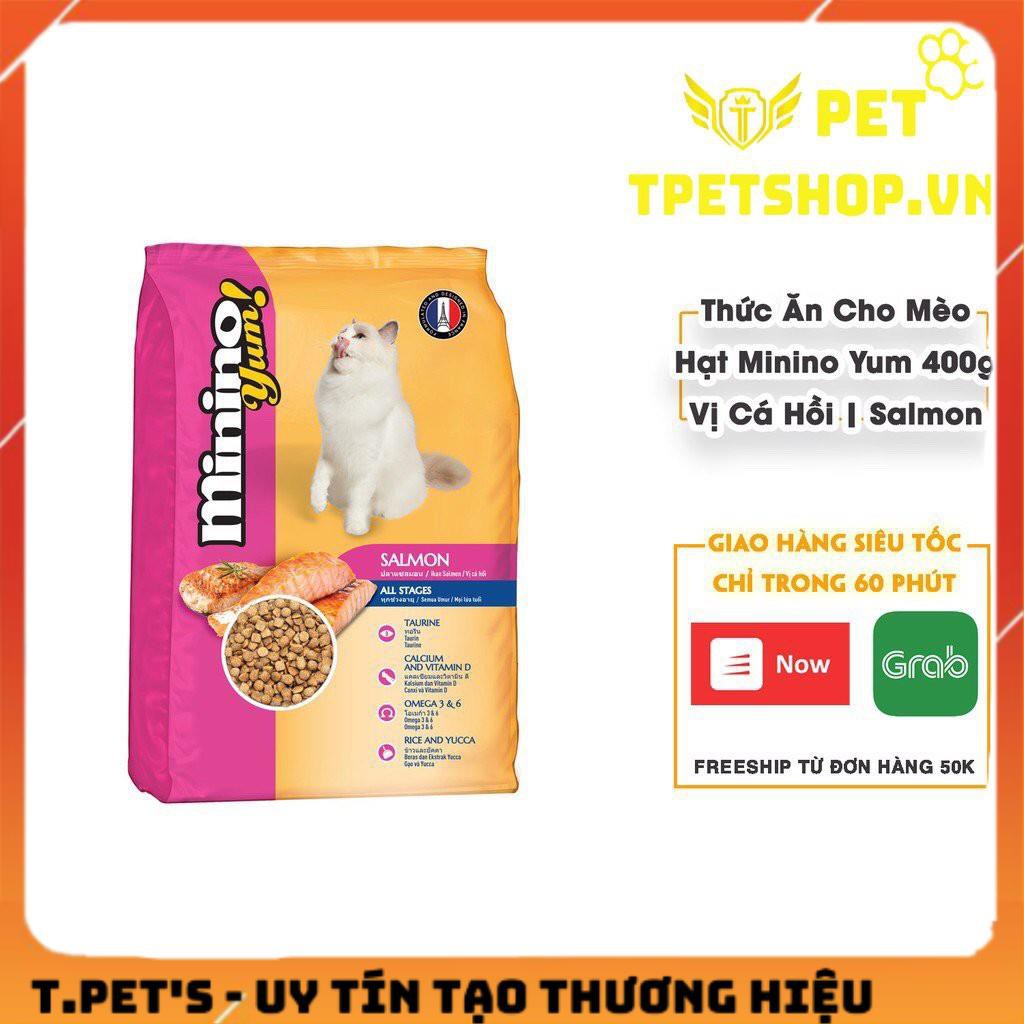  Thức ăn cho mèo Minino Yum Salmon 350gr/gói - TPet's Shop