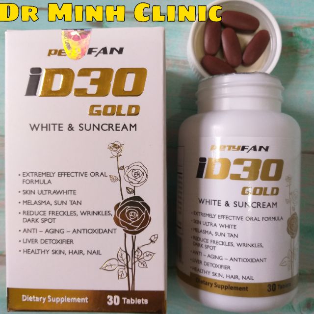 Viên uống trắng da, chống nắng PETYFAN ID30 GOLD