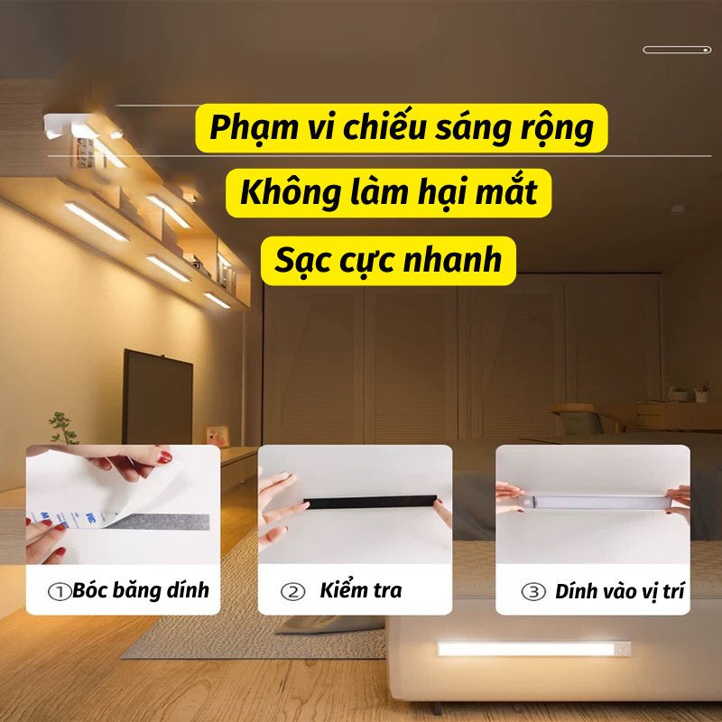 Đèn Led Cảm Ứng, Gắn Hành Lang, Tủ, Nhà Vệ Sinh Cảm Biến Thông Minh ĐÈN TOKI