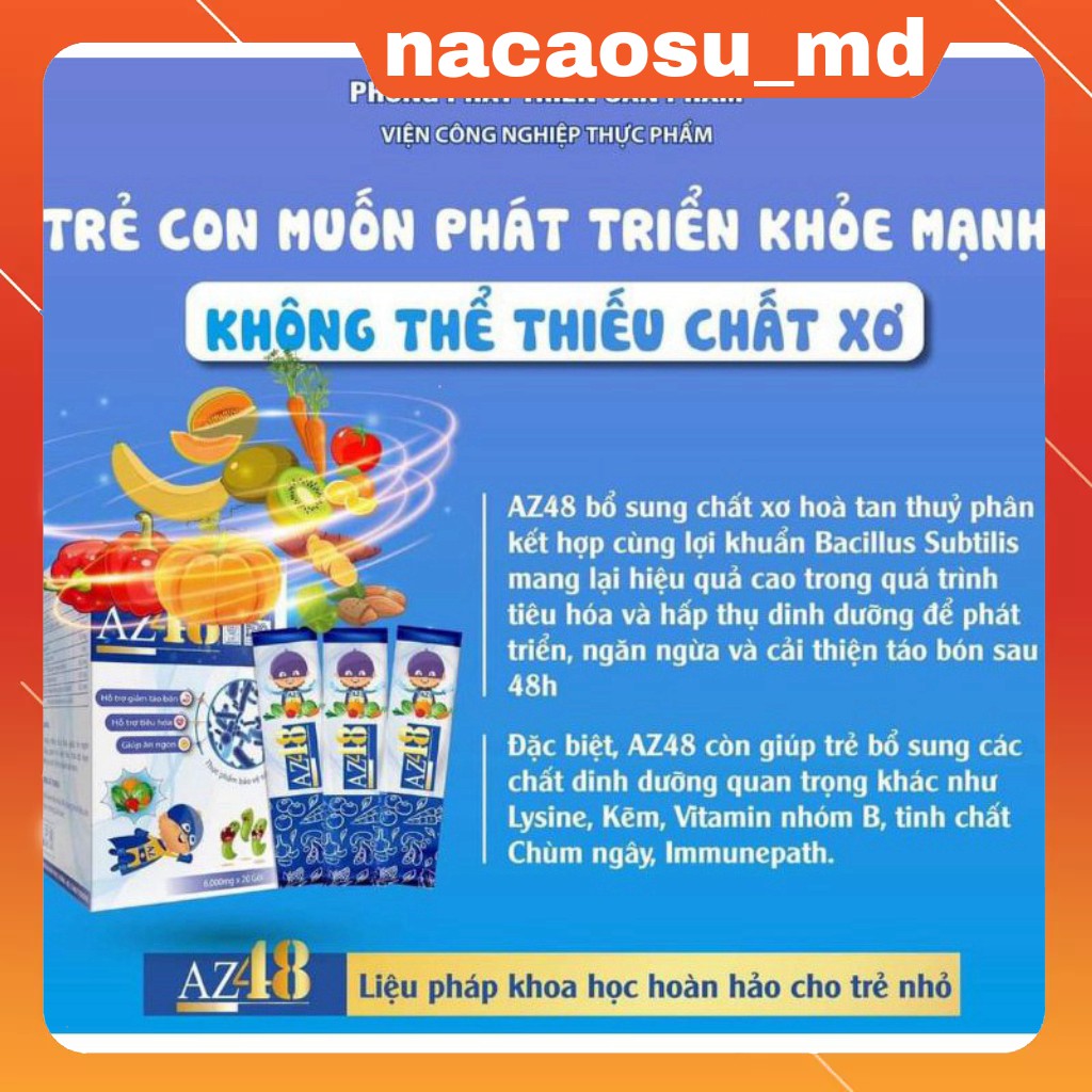 Men AZ48 Men hỗ trợ tiêu hóa hộp 20 gói Men tiêu hoá giúp bé hêt tao bón giúp bé ăn ngon( tặng ô tô đồ chơi cho bé)