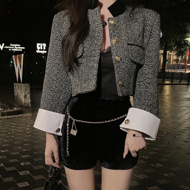 ÁO KHOÁC DẠ TWEED DÁNG CROP