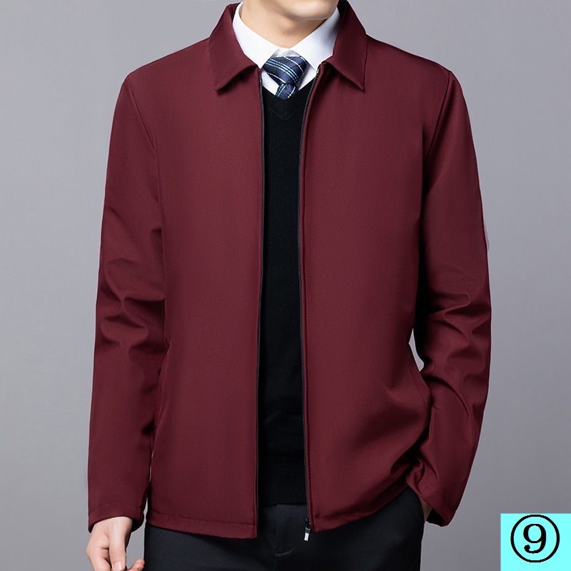 Áo Khoác Cổ Bẻ Thời Trang Công Sở Cho Nam Trung Niên