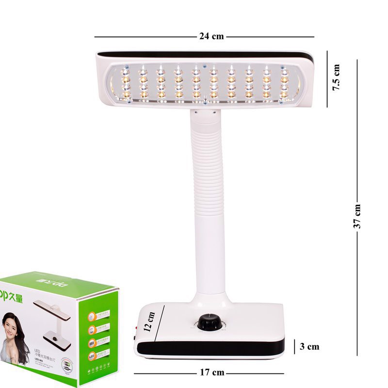 Đèn Bàn học sinh không dây, pin sạc, LED 2 màu