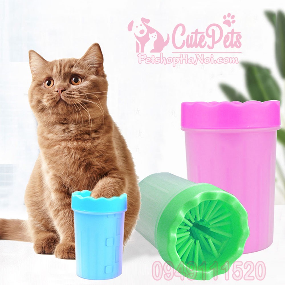 Cốc rửa chân cho chó mèo Soft Gentle - CutePets Phụ kiện thú cưng Pet shop Hà Nội